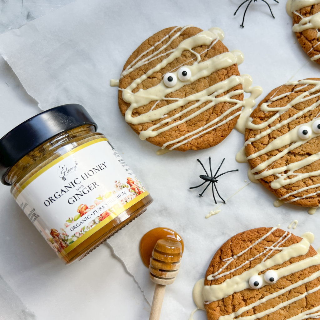 Spooky Halloween Organic Honey and Ginger Cookies