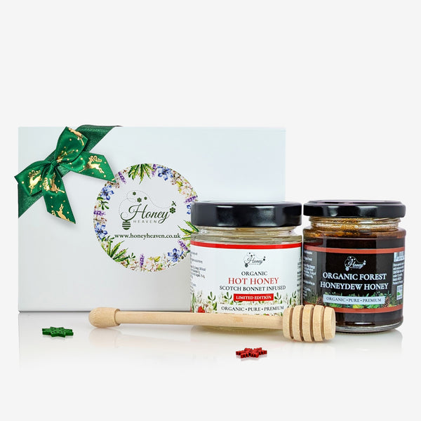 Organic Hot Honey and Honeydew Honey Gift Set